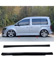 Vw Caddy Aero Yan Marşpiyel Seti Plastik 2 Adet Mat Siyah 2010-2020 karlık+ek+bodykit