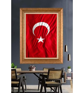 Altın Varaklı  Çerçeveli Paspartulu Tablo uu779 (Gold)