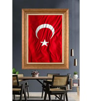 Altın Varaklı  Çerçeveli Paspartulu Tablo uu779 (Gold)