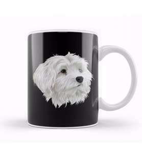 Maltese Dog 01 Kupa Bardak Porselen