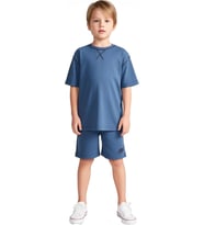 Erkek Çocuk Pamuklu Süprem T Shirt ve Şort Seti Kaliteli Şık Rahat Günlük