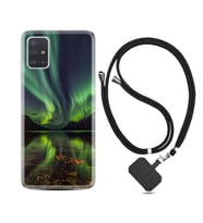Samsung a71 A72 A73 A7 A9 2018 C7 C9 Kılıf Boyun Askılı Silikon Kuzey Işıkları 1327
