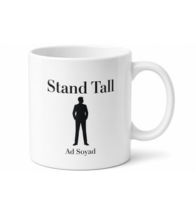 Stand Tall Baskılı Dik Dur İngilizce Motivasyon Kahve Kupası Hediye Bardak