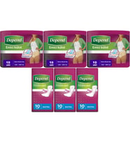 Depend Emici Külot Lohusa Pedi  XL - Kadın (10 Adet)+Mesane Pedi Kadın Ekstra (10 Lu) 6 Lı Set