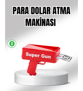 Super Money Gun Para Saçma Tabancası Yüksek Atış Güçlü Kırmızı Model