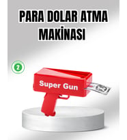 Super Money Gun Para Saçma Tabancası Yüksek Atış Güçlü Kırmızı Model