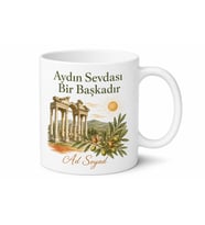 Aydın Memleket Temalı Baskılı Kupa Bardak Hediye Aydınlı Hemşehri Kupası