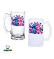 Stitch Kulplu Bira Bardağı Buzlu veya Şeffaf Seçenekli 0352