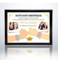Kişiye Özel Kişiye Özel En İyi Dost Sertifikası