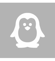 Sevimli Penguen Araba Sticker siyah 15x15 CM (Beyaz)