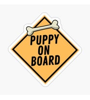 Arabada Puppy Köpek Var Araç Sticker Etiket 19CM md2