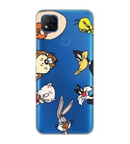 Xiaomi Redmi 9C / 10A Uyumlu Bugs Bunny Tüm Karakterler Tasarımlı Şeffaf Telefon Kılıfı