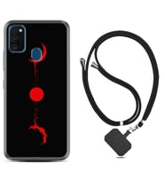 Samsung M21 M22 M23 M30 M31S M32 Kılıf Boyun Askılı Silikon Red Moon 1710