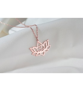 Lotus Kolye, Ohm Kolye, Yoga Takıları, Yoga Sevgilisine Hediye, Meditasyon Kolyesi