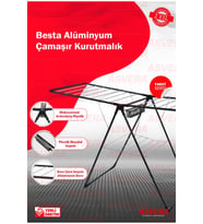 ASVERA BESTA ALÜMİNYUM ÇAMAŞIR KURUTMALIK (Antrasit)
