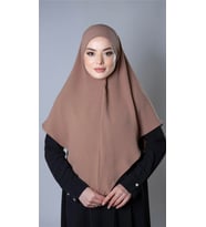 Taba Pratik Hazır Geçmeli Tesettür Eşarp Aerobin Kumaş Düz Hijab 2309_33