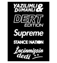 Oto Arka Cam Sticker Model 31 Beyaz 20*35 Cm