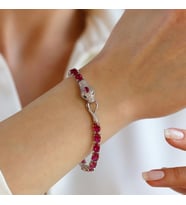 Sky Red Colleciton Serpent Yakut Creatif Gümüş Bileklik