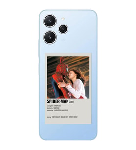 Xiaomi REDMI 12 Uyumlu Spider Man Minimalist Poster Desenli Şeffaf Telefon Kılıfı