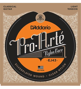 D'Addario EJ43 Classics Serisi Klasik Gitar Tel Seti (Light Tension - Gümüş Sarım)