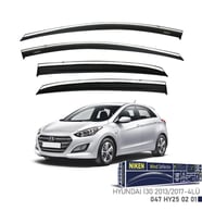 Hyundai Uyumlu İ30 2013-2017 Kromlu Cam Rüzgarlığı 4Lü Parça