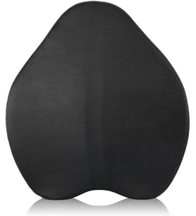 Bel ve Sırt Destek Yastığı – Ortopedik Visco Malzeme, Fermuarlı Yıkanabilir Kılıf, Ofis, Ev, Araba Kullanımı için, Siyah, 50x42x9,5-3 cm