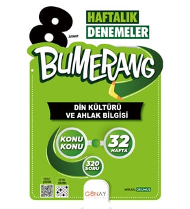 Günay Yayınları 2025-2026 Bumerang 8. Sınıf Din Kültürü Ve Ahlak Bilgisi 32 Haftalık Muhteşem Deneme Seti (Çok Renkli)