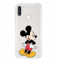 Samsung Galaxy A11   Kapak Mickey Mouse Tasarımlı Şeffaf Silikon Kılıf