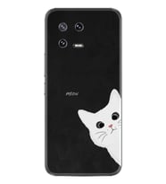 Xiaomi 13 Kılıf Resimli Desenli Silikon Platinium Series Çılgın Kedi 1895