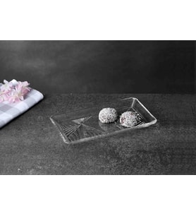 PAŞABAHÇE Madlen Dikdörtgen Tatlı Tabağı - 2'li - 22cmx12cm