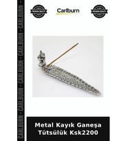 Özel Üretim Dekoratif Hediyelik Ev Aksesuarı Objektif Metal Kayık Ganeşa Tütsülük