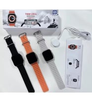 T800 Ultra Akıllı Saat Tüm Telefonlara Uyumlu Türkçe Kablosuz Şarj (Gümüş)