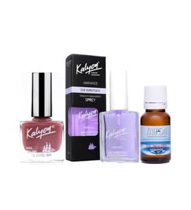 Kalyon Oje 303 + Oje Kurutucu Sprey 17 Ml + Oje Çözücü (Krem)