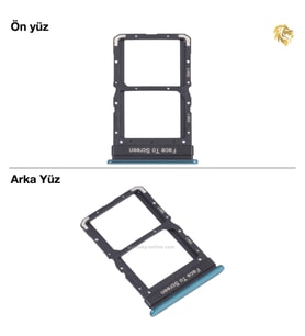 Xiaomi Poco X3 GT Uyumlu Sim İç Yuvası Çiftli Yeşil Sim Kart Tepsisi Sim Kızağı Sim Çekmecesi