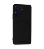 Xiaomi Redmi 13c Kılıf Kelvin Kartvizitli Silikon - Siyah