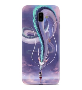 Samsung J6 Plus J7 Prime J7 Pro M20 Kılıf Desenli Silikon Kız ve Ejderha 1742