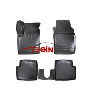 Fiat 500 2008 3D Havuzlu Paspas Siyah (Karışık)