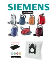 SIEMENS Süpürgesi Senretik Bez Toz Torbası 10 Adet Motor Filitreli