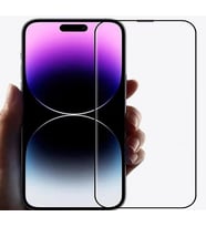 Logis Apple iPhone 15 Pro Max Uymlu Tam Kaplyan 5d Anti Statik Ekr Koruyucu Cam 