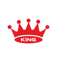 King Yazılı Kral Tacı Oto Sticker Kırmızı 21*13 Cm