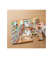 Minik Şef- Pastane Tasarımlı 24 Parça Ahşap Çocuk Puzzle