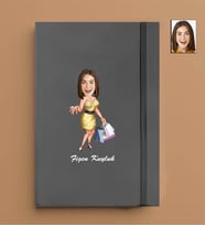 Kişiye Özel Kadın Model 13x21 Gri Defter-22