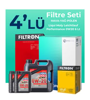 Filtron Volvo V40 1.5 Benzin Filtre Bakım Seti Liqui Moly Motor Yağlı (2015-2019) 4 Lü