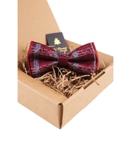 Bordo Ekose Desen Papyon P1592