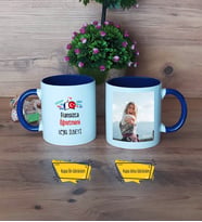 Fransızca Öğretmeni Kupa Bardak Lacivert Fotoğraflı Öğretmenler Günü Hediyesi