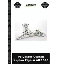 Özel Üretim Dekoratif Salon Figür Hediyelik Aksesuar Polyester Oturan Kaplan Figürü Alk1690