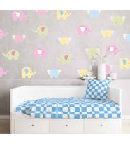 SOFT RENK FİLLER ÇOCUK ODASI DUVAR STİCKER