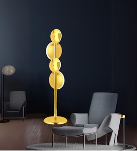 Astra Disk Lambader Led Ayaklı Lambader (Gold)