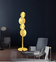 Astra Disk Lambader Led Ayaklı Lambader (Gold)
