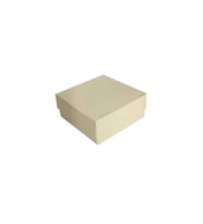 Komple Karton Kutu Düz Renk 8X8X3 CM (25 Adet)  Krem